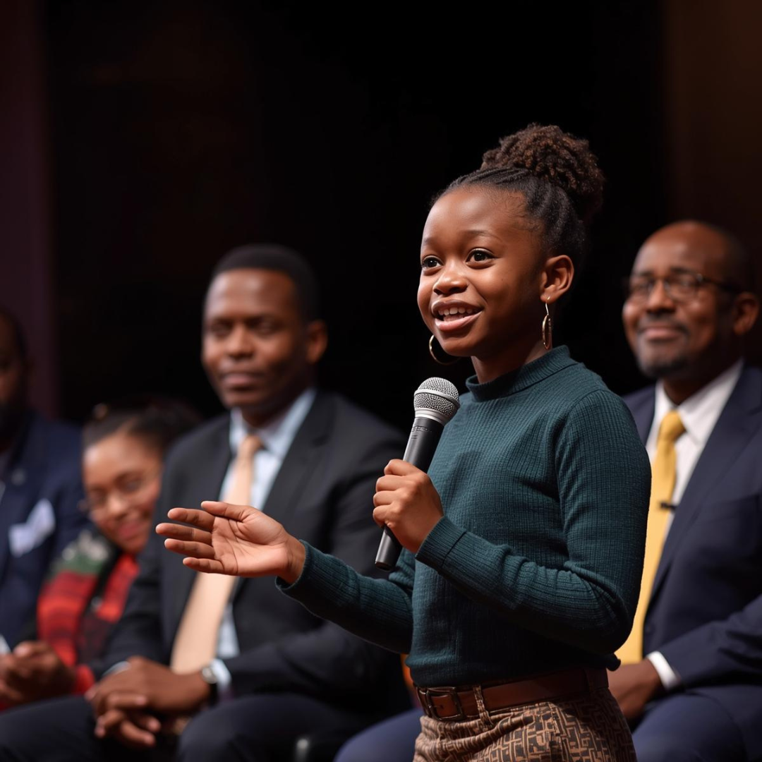 Your voice is powerful! Practicing speaking early builds confidence for school and life. Imagine telling stories like your favourite book characters!
Task: Record a 1-minute video about a topic of your choice (like "My Best Day Ever")
Stand tall and speak clearly!
You can speak in English or Kiswahili
Upload: Video file (MP4 format, under 100MB)
Use the submission form below